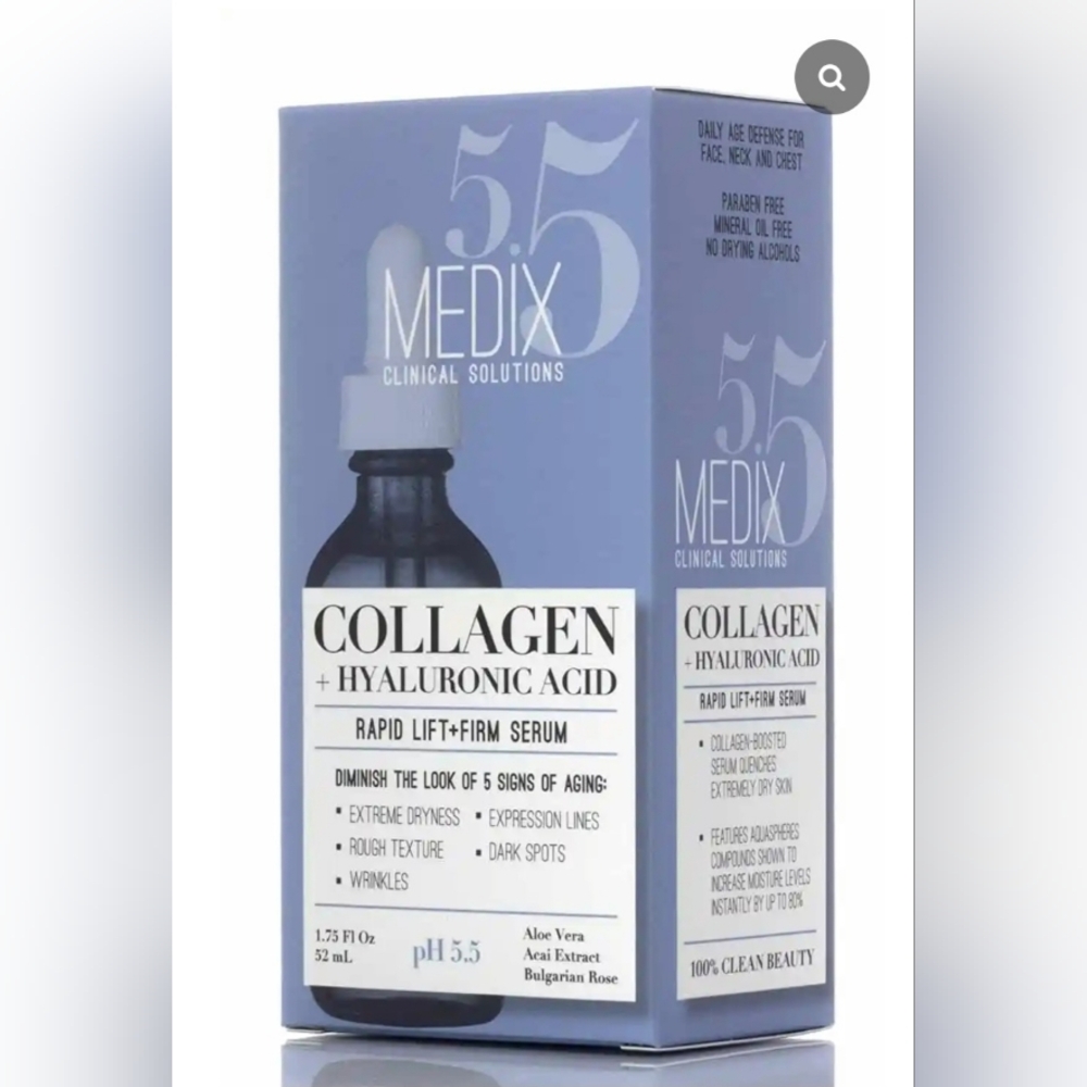 Medix 5.5 Collagen + Hyaluronic Acid Rapid Lift+Firm Serum - NIB